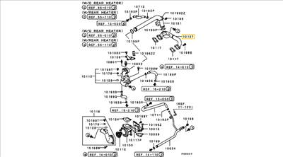 MD369293 Mitsubishi Pajero Hengerfej By-Pass - Megkerülő Vízcső 3.0L 6G72 2000-2006