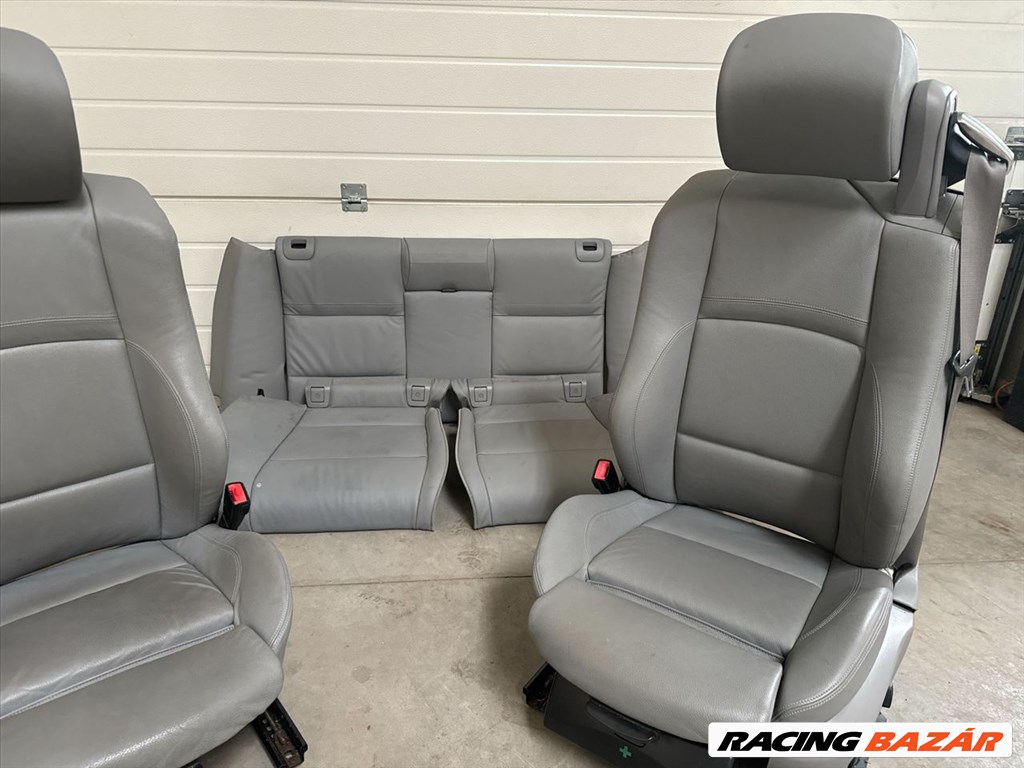 BMW E93 combtámaszos szürke bőr ülés szett 2. kép
