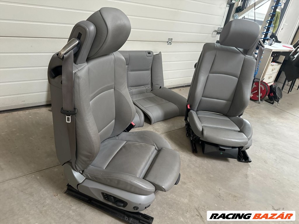 BMW E93 combtámaszos szürke bőr ülés szett 3. kép