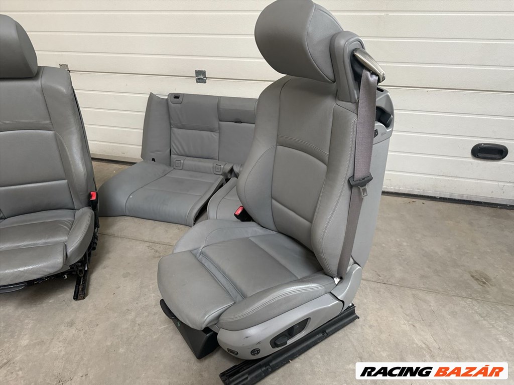 BMW E93 combtámaszos szürke bőr ülés szett 1. kép