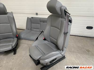 BMW E93 combtámaszos szürke bőr ülés szett