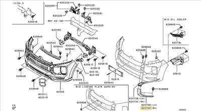 6407A426 Mitsubishi ASX Lökhárító Toldat Jobb 2019-
