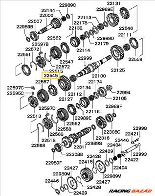 AKCIÓ! - Mitsubishi Pajero Szinkron Kapcsoló Gyűrű 1. Fokozat 1990-2011 me581681 me581053