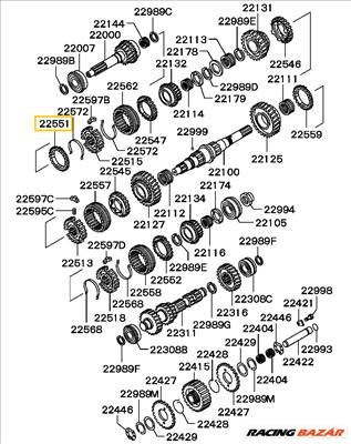 AKCIÓ! - Mitsubishi Pajero Szinkrongyűrű 4. Fokozat 1988-2011 me581049 me580993