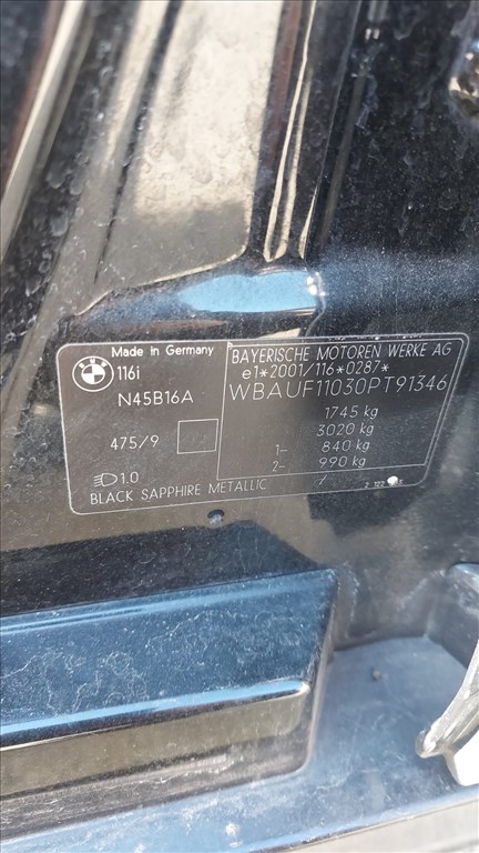 BMW 116 (E81, E82, E87, E88) bontott alkatrészei 4. kép