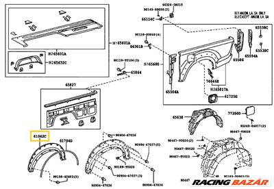 AKCIÓ! - Toyota Hilux Sárvédő Szélesítő Bal Hátsó 2004-2012 616820k909 616820k905