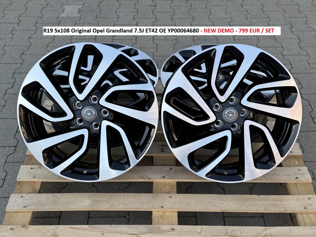 R19 5x108 Original Opel Grandland 7.5J ET42 OE YP00064680  új demo alufelnik, felnik,  1. kép