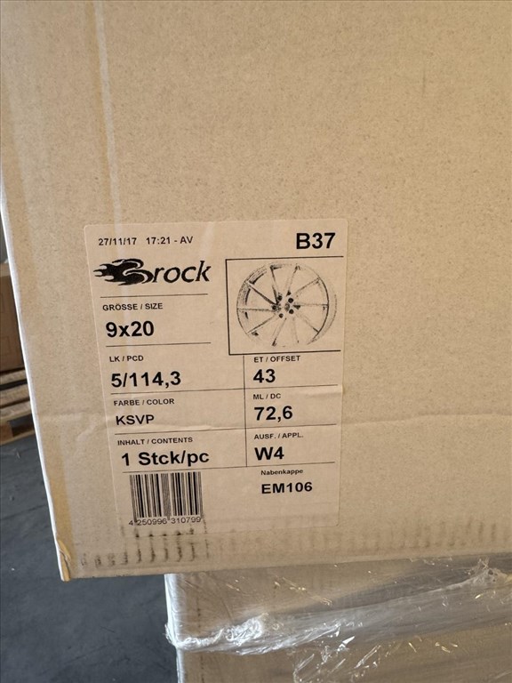 R20 5x114,3 (72,6) BROCK B37 9J ET43 KSVP új felnik alufelnik 20" 7. kép