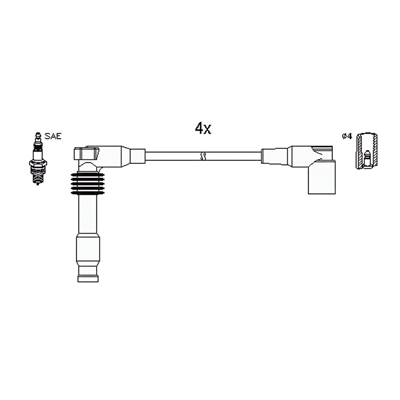 HITACHI 134759 - gyújtókábel szett CHEVROLET DAEWOO OPEL