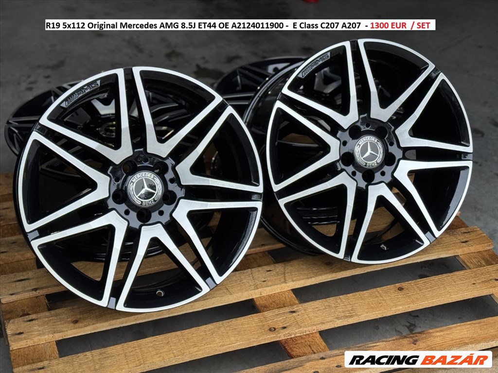 R19 5x112 Original Mercedes AMG 8.5J ET44 OE A2124011900 gyári alufelnik felnik 1. kép