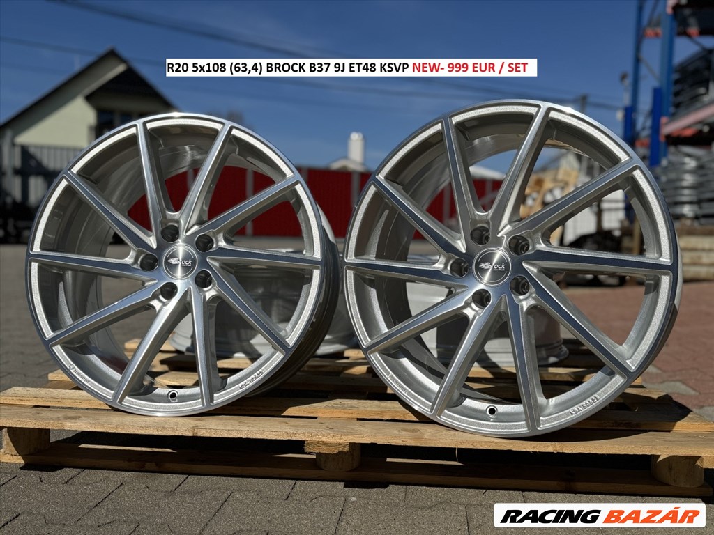 R20 5x108 (63,4) BROCK B37 9J ET48 KSVP FORD JAGUAR VOLVO ALUFELNIK  1. kép