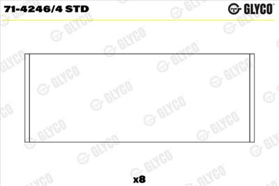 GLYCO 71-4246/4 STD - hajtókar csapágy CITROËN DS FIAT FORD FORD AUSTRALIA MINI PEUGEOT SANTANA SUZU