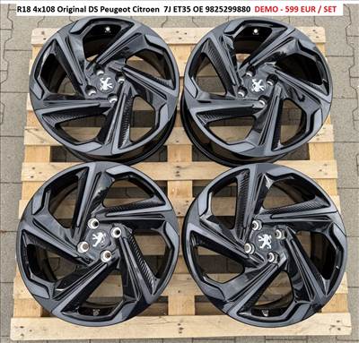 R18 4x108 Original DS Peugeot Citroen 7J ET35 gyári Demo alufelnik 18"