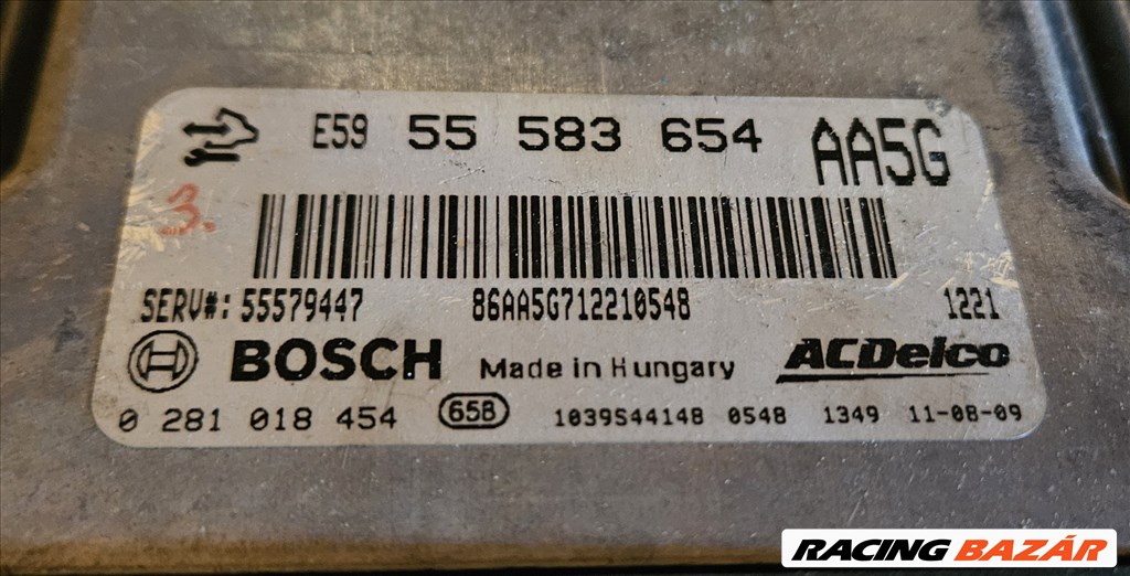 Opel Astra J 2.0 CDTI Motorvezérlő AA5G  55583654 2. kép