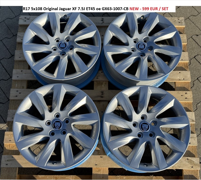 R17 5x108 Original Jaguar XF 7.5J ET45 új gyári alufelnik felnik 17"  2. kép