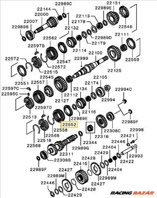 AKCIÓ! - Mitsubishi L200 Szinkrongyűrű K74T 5. Fokozat 1996-2007 me601295
