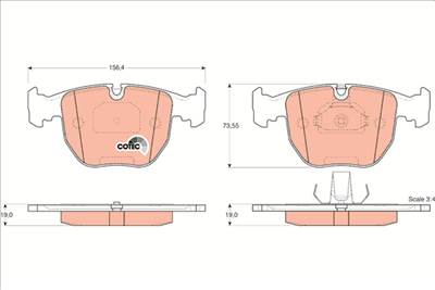 Fékbetét készlet TRW GDB1261 for BMW, ALPINA