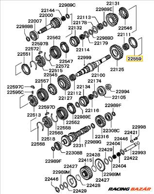 AKCIÓ! - Mitsubishi Pajero Szinkrongyűrű Hátramenet Fokozat 1990-2011 me581034