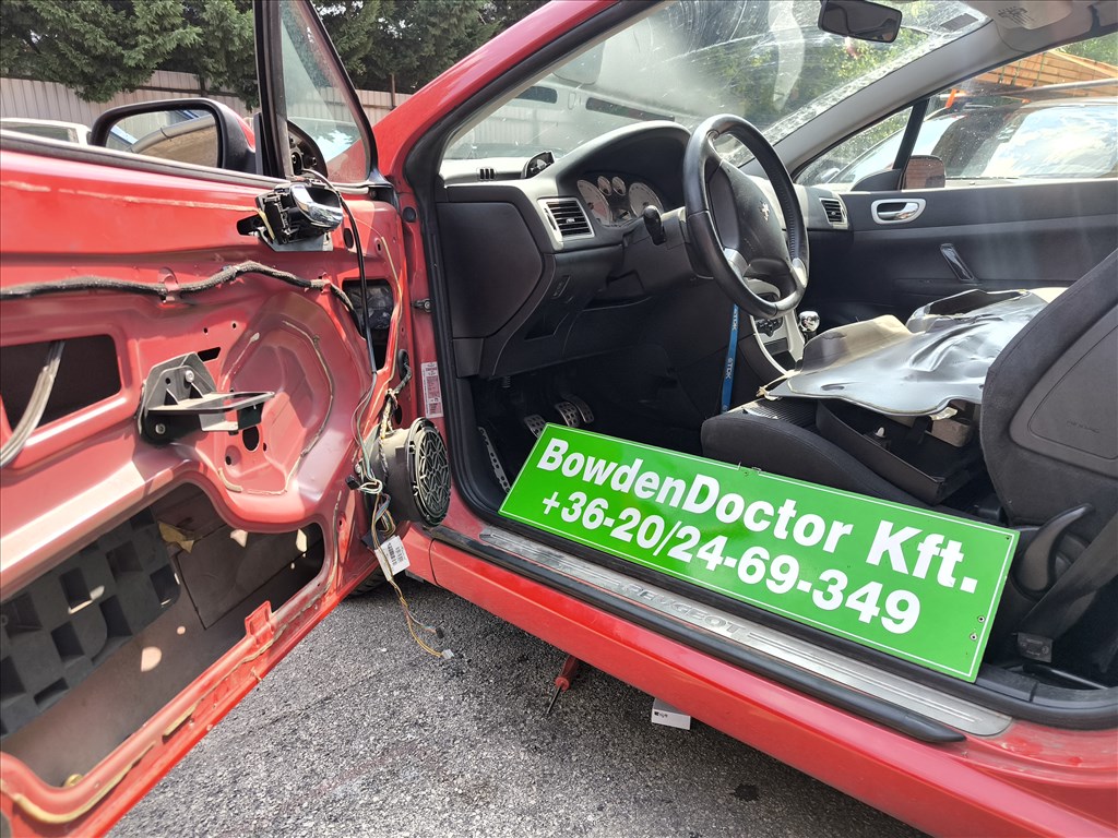 peugeot 307 cabrio ablakemelő javítás,szereléssel is,szett,csúszka,bowdenszett 39. kép