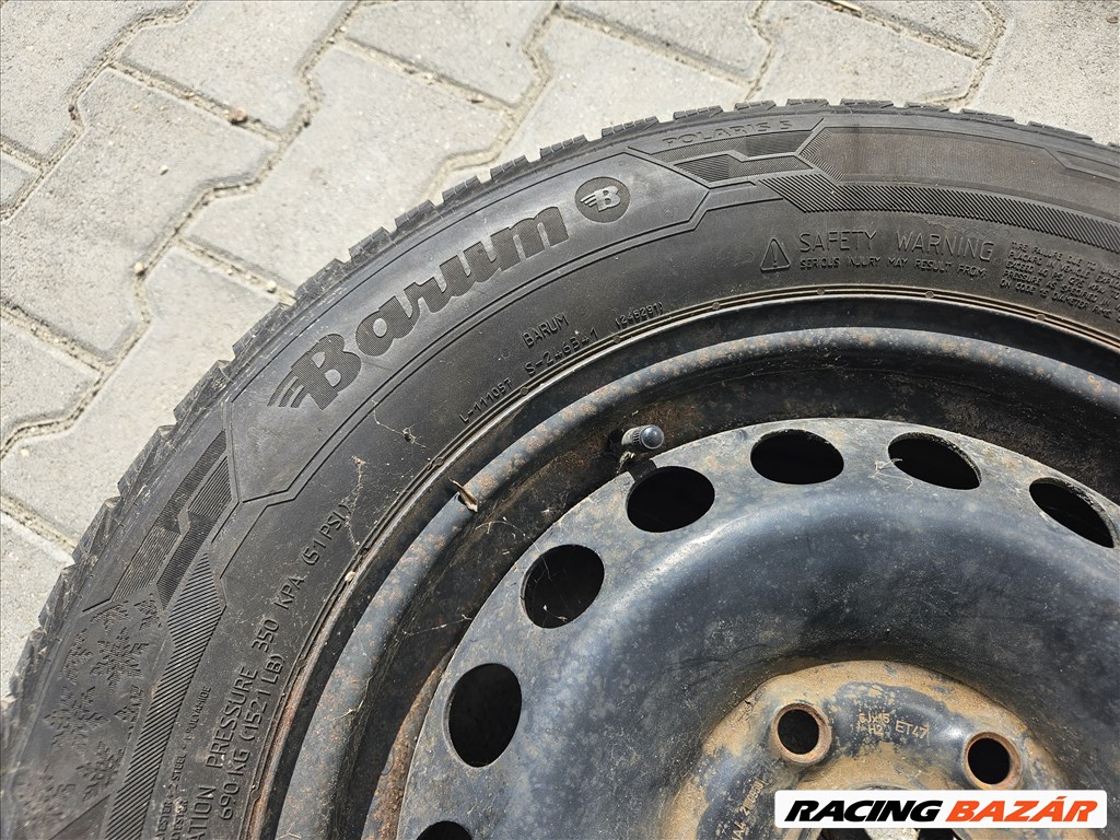  5x112 15" gyári lemezfelni, 195/65 Barum téli gumi (18992) 5. kép