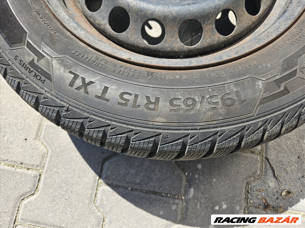  5x112 15" gyári lemezfelni, 195/65 Barum téli gumi (18992) 6. kép