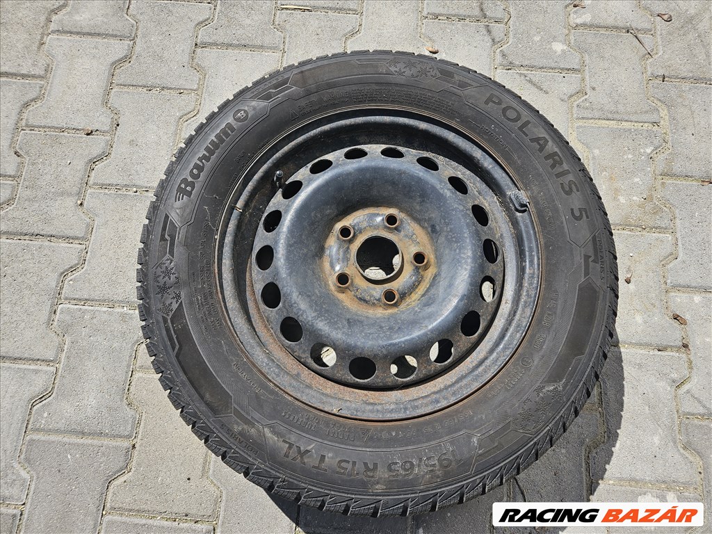  5x112 15" gyári lemezfelni, 195/65 Barum téli gumi (18992) 10. kép
