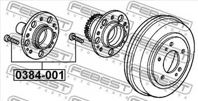 FEBEST 0384-001 - kerékcsavar ACURA HONDA HONDA (DONGFENG) HONDA (GAC)