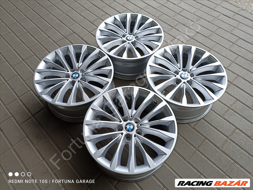  5x112 18" BMW Style 632 használt alufelni garnitúra + TPMS 2. kép
