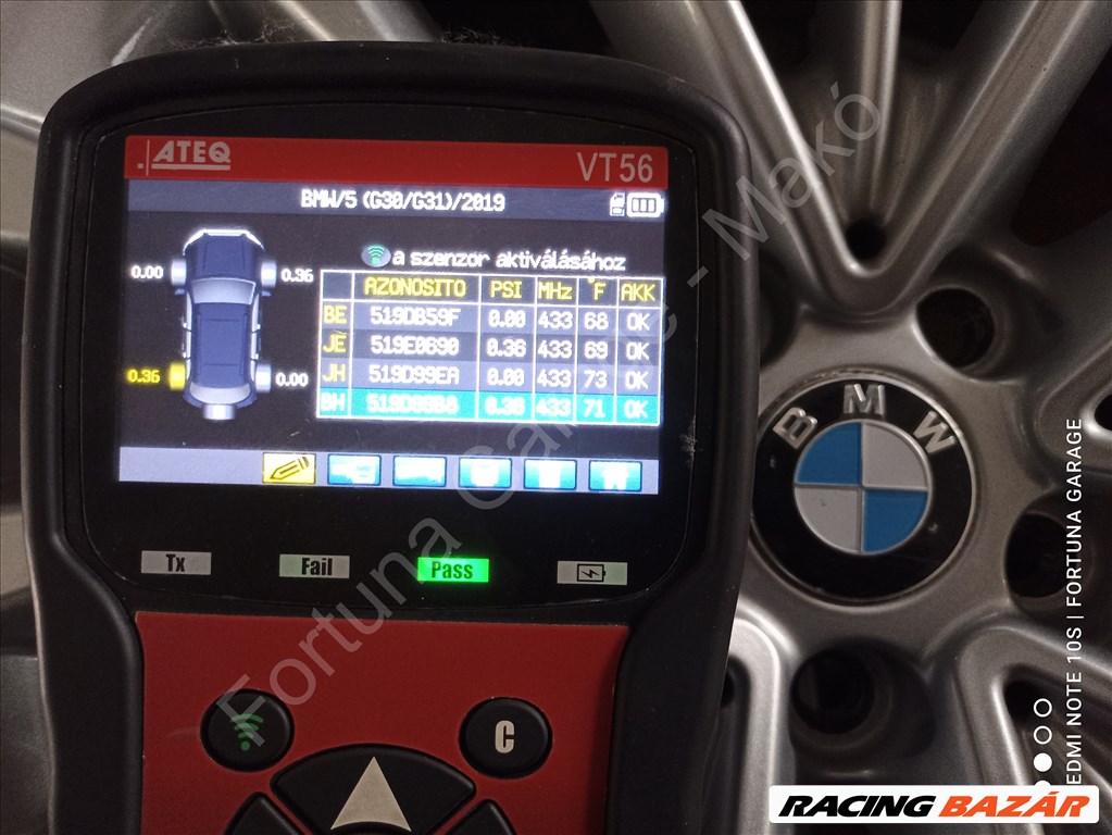  5x112 18" BMW Style 632 használt alufelni garnitúra + TPMS 9. kép