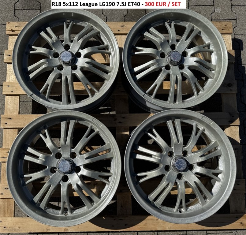 R18 5x112 League LG190 7.5J ET40 használt alufelnik felnik  1. kép