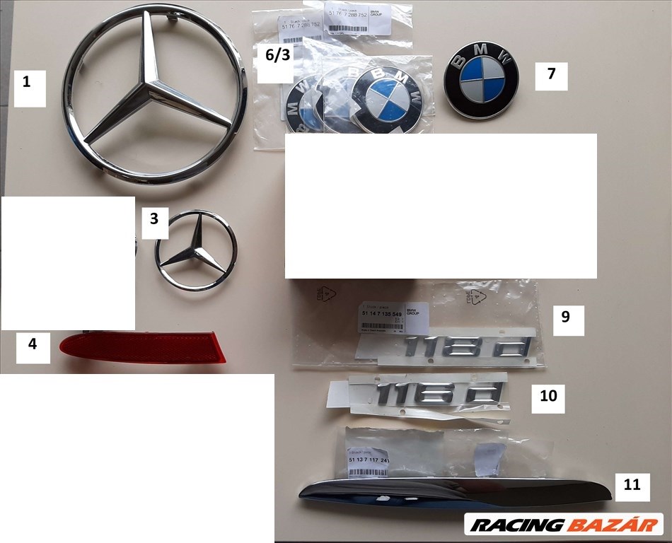 Autó embléma logó prizma BMW, Mercedes Benz, VII  63146915039 1. kép