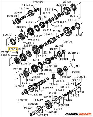 AKCIÓ! - Szinkrongyűrű Mitsubishi L200 Szinkron Kapcsoló Gyűrű K74T 4. Fokozat 1996-2007 me581049 me581014