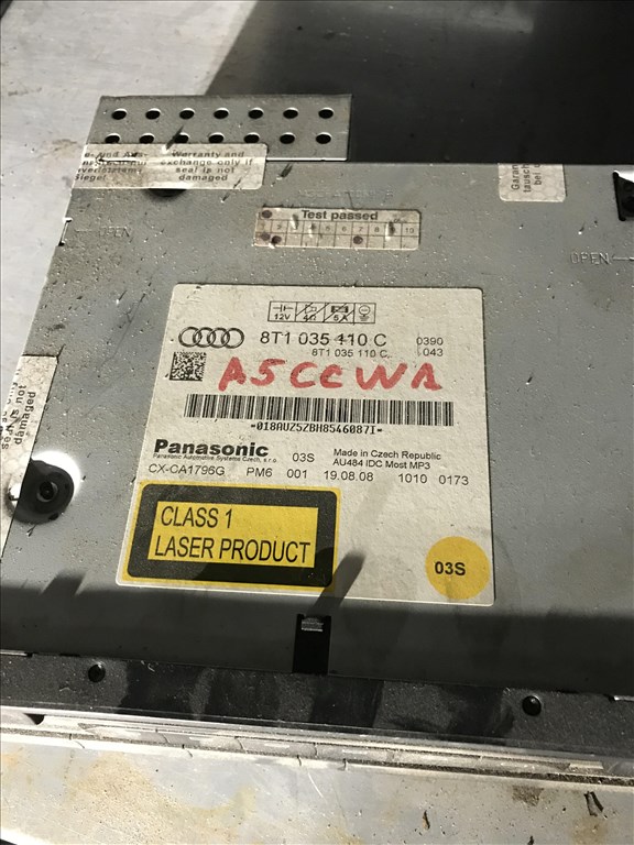 Audi A5 (B8 - 8T) CD tár 8t1035110c 2. kép