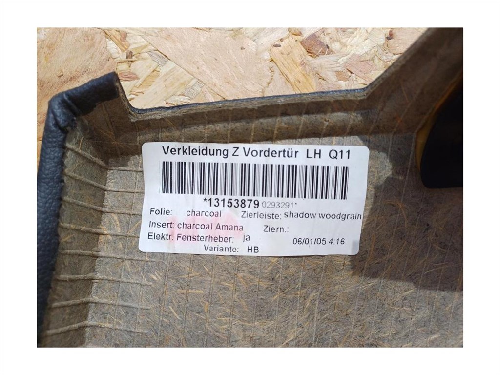 Opel Astra H (2004-2009) Bal Első Ajtókárpit  5. kép