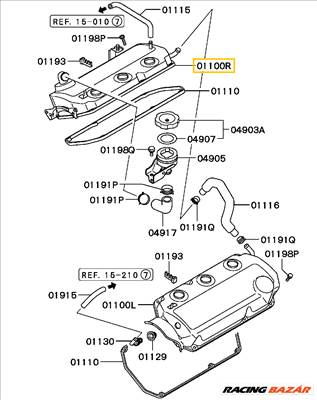 AKCIÓ! - Mitsubishi L200 Szelepdekni Jobb 3.0L 6G72 1996-2007 md360145