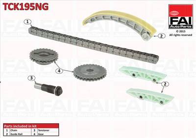 vezérműlánc készlet FAI AUTOPARTS TCK195NG for FIAT, CITROËN, PEUGEOT