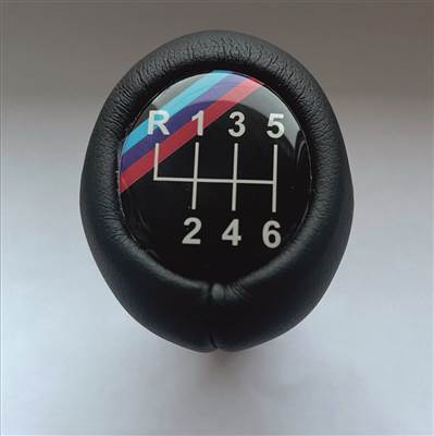 BMW M csík bőr váltógomb 5, 6 sebességes  