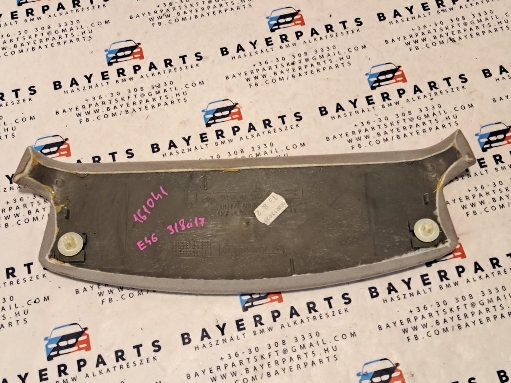 BMW E46 coupe szürke féklámpa pótféklámpa takaró tetõkárpit borítás 2. kép