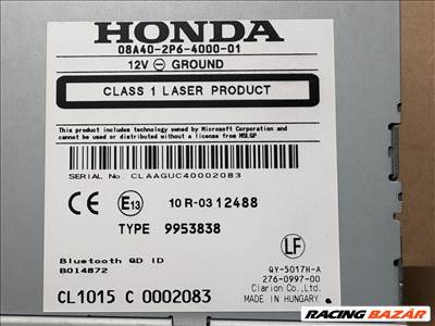 HONDA CIVIC GYÁRI NAVIGÁCIÓS FEJEGYSÉG+BEÉPÍTŐ KERET