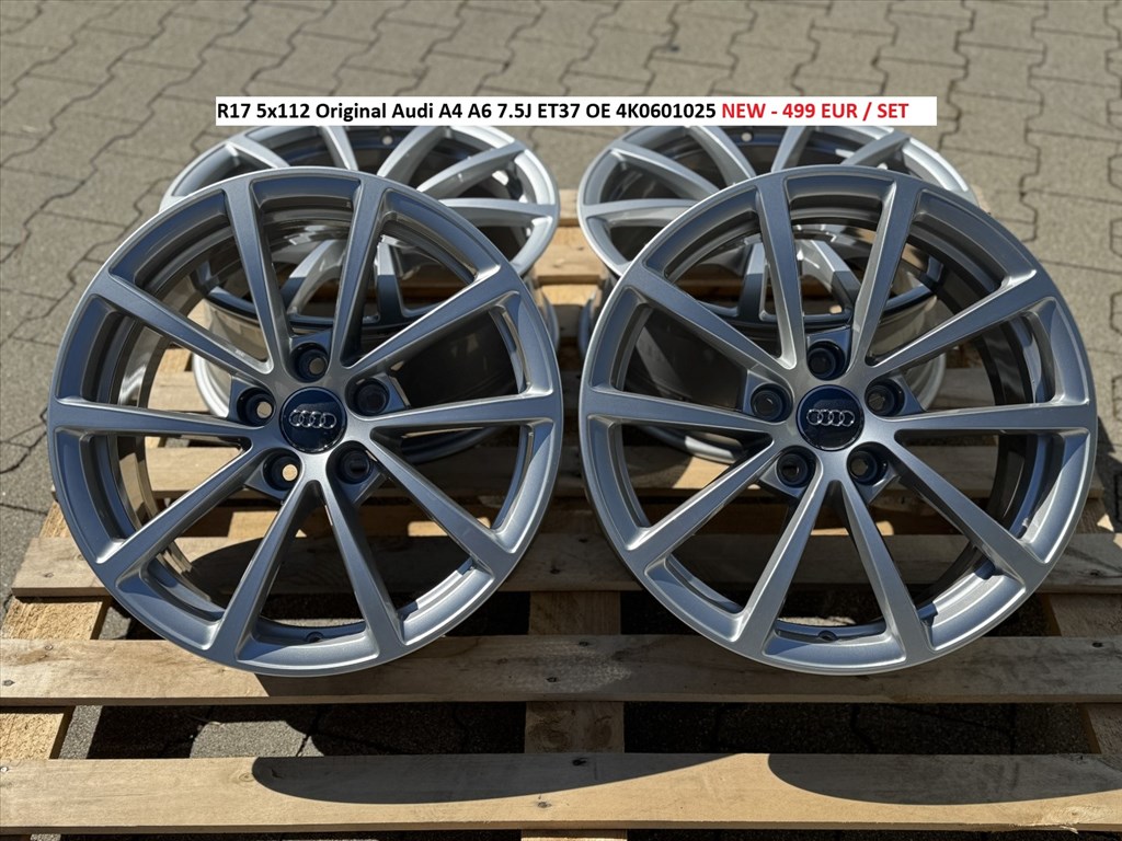 R17 5x112 Original Audi A4 A6 7.5J ET36 gyári új alufelnik felnik  17" 1. kép