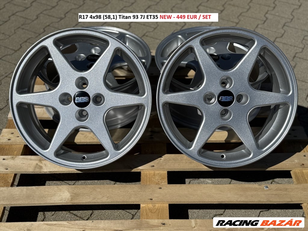 R17 4x98 (58,1) Titan 93 7J ET35 NEW új alufelnik felnik alufelni szett 1. kép