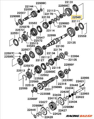 AKCIÓ! - Mitsubishi Pajero Szinkron Kapcsoló Gyűrű 2. Fokozat 1990-2011 me581685 me581193