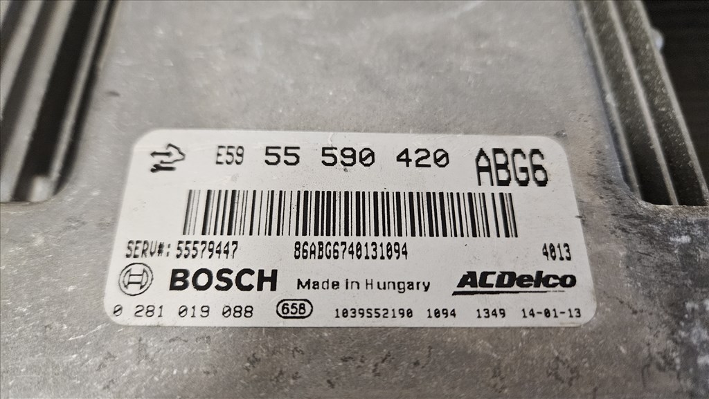 Opel Astra J Motorvezérlő A20dth 55590420 3. kép