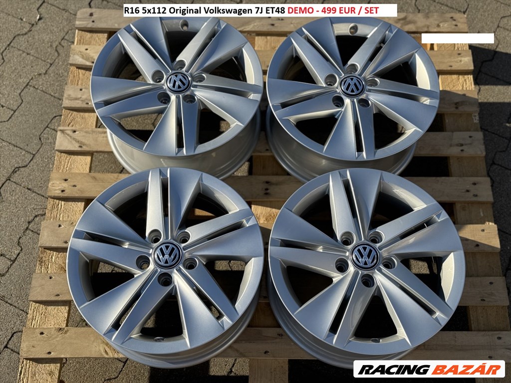 R16 5x112 Original Volkswagen Golf 8 VIII  7J ET48 gyári demo alufelni 1. kép