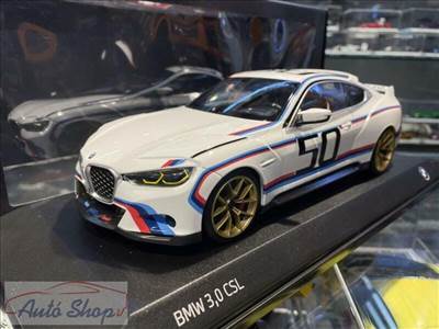 BMW Eredeti Modell autó Miniature 3.0 CSL - 50 éves kiadás