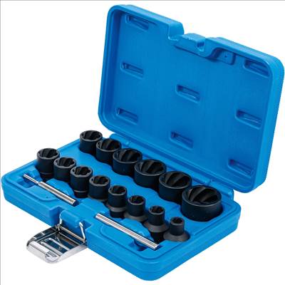 BGS Spirálprofilos csavarkiszedő dugókulcs készlet, 1/2", 8–27mm, 16db - BGS-5269