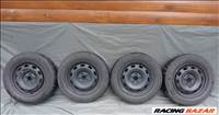 15" Volkswagen gyári lemezfelni garnitúra gumikkal. Gyári festés.