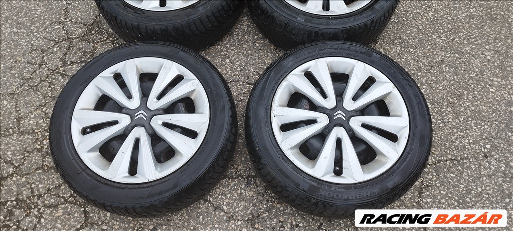 Citroen Berlingo II, Peugeot partner II 16" gyári lemezfelni 195/55 Hankook téli gumikkal  2. kép
