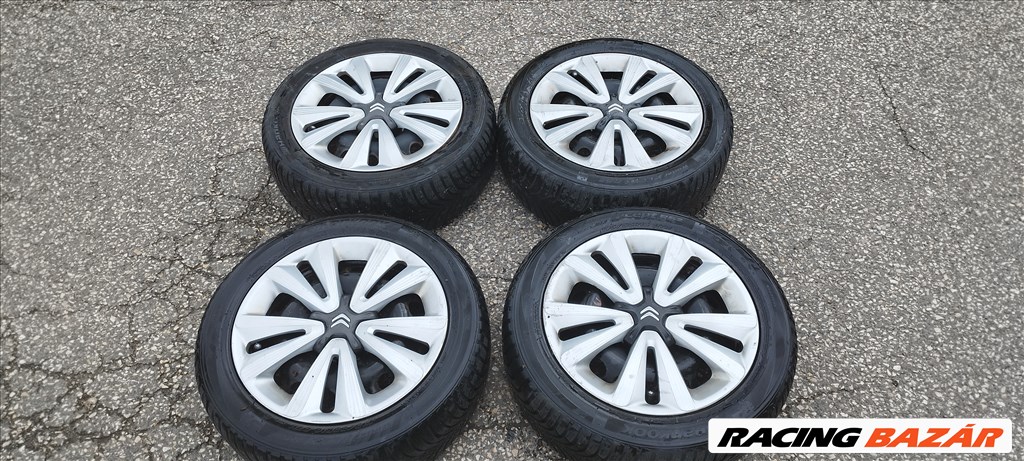 Citroen Berlingo II, Peugeot partner II 16" gyári lemezfelni 195/55 Hankook téli gumikkal  1. kép