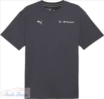 BMW M-Motorsport MMS ESSENTIALS+ Sötétszürke kerek nyakú pamutpóló 62750606